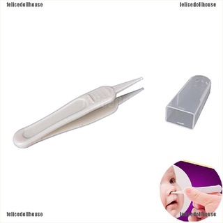 [Felice] pinzas de limpieza del bebé oreja nariz ombligo limpiador removedor de pinzas de plástico cuidado del cuerpo,