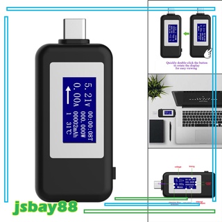 [Jsbay88] Probador de capacidad de voltaje de corriente USB C 4V-30V 0-5A, velocidad de prueba de cargadores, Cables