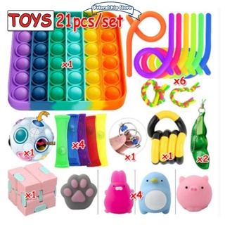 1 juego de juguetes sensoriales diferentes interesantes sensoriales Fidget juguetes conjunto de alivio del estrés juguete para niños adultos