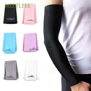 MEETLEEE 1Pair New Cooling Arm Sleeves Athletic Sport Sun UV Protection Golf Fishing Climbing Summer Outdoor Basketball Cover/Multicolor