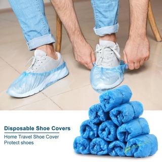 100 pzs fundas impermeables de plástico desechables para zapatos de lluvia/cubiertas para botas (4)