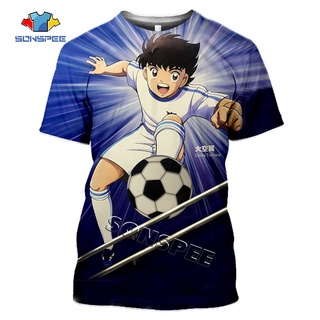 3d camisa sonspee nuevo de dibujos animados anime capitán tsubasa impresión harauku camiseta de verano de la moda de los hombres camisetas divertidas hip hop tee ropa de niños