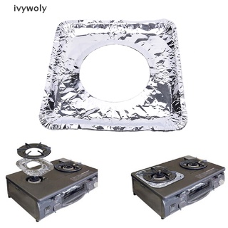 ivywoly 12x reutilizable de papel de aluminio de gas estufa quemador cubierta protector forro limpio alfombrilla almohadilla, cl