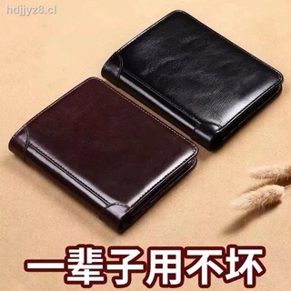 2021 nueva billetera para hombre, billetera de piel de vaca de capa superior, billetera corta de cuero para hombre, billetera vertical ultrafina, tarjetero
