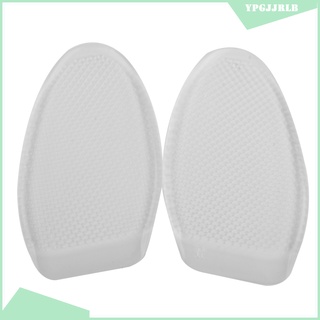 Par de zapatos de silicona media plantilla insertar antideslizante soporte masaje transparente Unisex (1)