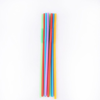 100 Pcs/Bag Disposable Plastic Straw Color Art Straws Curved DIY Shape Straw