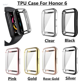 lucky* full edge smartwatch soft protective film full cover protection -huawei honor band 6 watch protector de pantalla caso