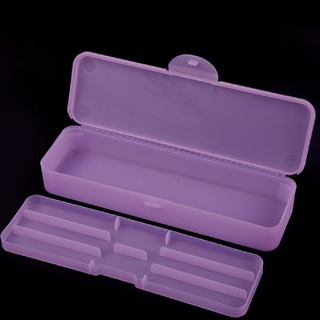 Ogiaoholiy Double-layer Nail Art Tool Empty Storage Box Nail Buffer Files Plastic Container CL
