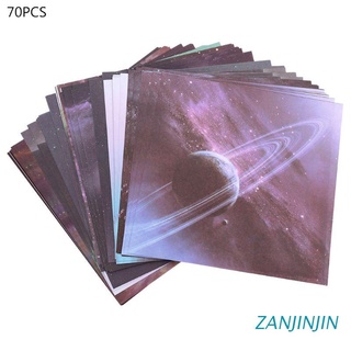 zanjinjin scrapbooking origami papel 70 hojas arte fondo universo planeta luna papel tarjeta hacer manualidades
