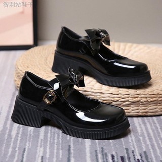 Lolita small leather shoes female Japanese soft sister jk autumn new thick bottom bow retro British Mary Jane shoes