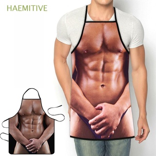 HAEMITIVE Creative Men Bib Party Costume Muscle Men Baking Apron Gift Cooking Kitchen Novelty Funny BBQ Chef
