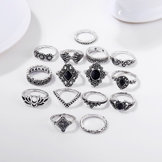tdmn 15 piezas vintage mujeres mid anillo set flor corona hueco articulación nudillo anillo de uñas (3)