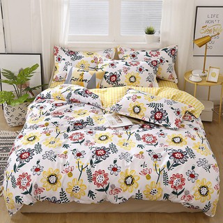 moda floral patrón cadar juego de ropa de cama funda de cama sábana plana funda de almohada individual/queen/king size (3 en 1) / (4 en 1)