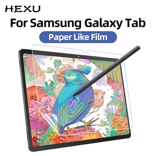 Hexu 2PCS Papel Como Mate PET Anti Deslumbrante Protector De Pantalla Película Para Samsung Galaxy Tab S8 S8 + Ultra S7 FE S7 + S6 Lite 10.4 S5e A 10.5 10.1 Dibujo Pintura Escribir Paperlike