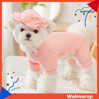 [Wmp] ropa para mascotas, diseño de sarga, Cosplay, transpirable, para mascotas, perro, traje con sombrero para cuatro estaciones