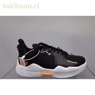 Nike PG5 George 5th Generation Zapatillas de baloncesto con colchón de aire en blanco y negro Número: 40-46