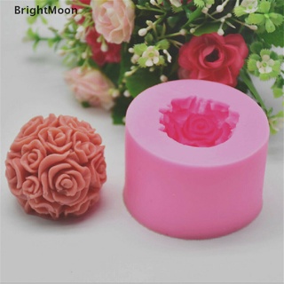 [BrightMoon] Diy 3D Rose Flowers Ball silicona jabón moldes moldes para manualidades de caramelos