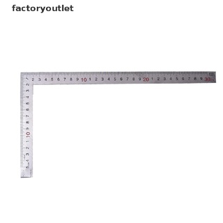 [factoryoutlet] Acero inoxidable 15x30cm ángulo de 90 grados métrico intentar Mitre regla cuadrada escala caliente (2)