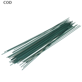 [cod] 50pcs 30 cm*2 mm flores tallo verde oscuro alambre artificial fower cabeza accesorio caliente