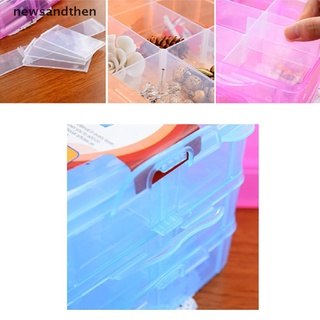 [J] Caja de almacenamiento transparente de 3 capas de 18 compartimentos, caja de almacenamiento, caja organizadora de cuentas