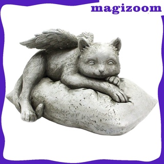 [Magizoom] Estatua Conmemorativa Para Mascotas , Gato , Tumba , Marcador , Resina , Decoración De Jardín Al Aire Libre