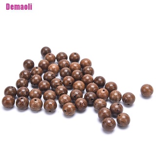 Charms [Demaoli] 50/100 cuentas de madera redonda espaciador de madera perla sin plomo bolas encantos