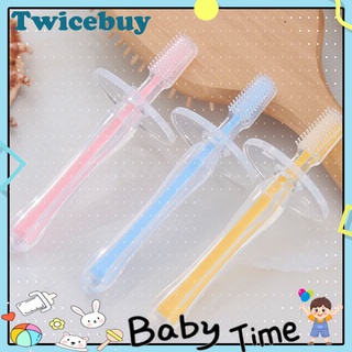 Twicebuy cepillo de dientes de silicona suave para bebés/cepillo Dental para cuidado bucal
