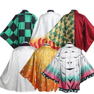 demon slayer-capa de cosplay de kimetsu no yaiba kochou shinobu kamado tanjirou, tomioka giyuu haori yukata, kimono