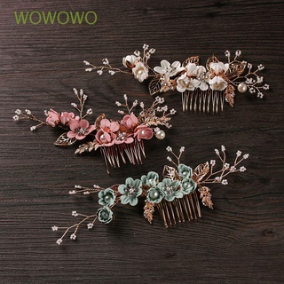 Wowowo moda hermosa cristal corona dama de honor joyería de pelo romántico boda flor horquilla peines de pelo/Multicolor