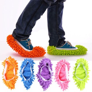1 par Lazy House Mop zapatilla zapato pie piso polvo cubierta de Cleaing calcetín herramienta