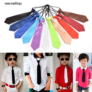 moretirp 1X Boy Tie Kids Baby School Boda Corbata Elástico Sólido 11 Colores CL