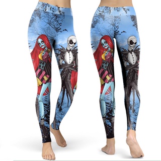 Leggings apretados Digital impreso pantalones de las mujeres de Halloween Zombie novia serie pantalones de Yoga