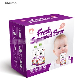 [lileim] bolsas resellables frescas exprimidas de alta calidad para bebé, puré de alimentos. (1)