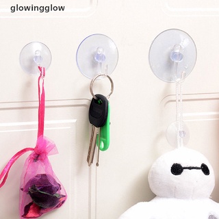 Glwg Transparent Wall Hooks Hanger Kitchen Bathroom Suction Cup Sucker Accessorie Glow