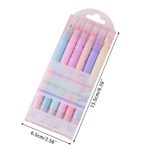 paquete de 6 rotuladores coloridos de doble punta de 12 colores bolígrafos no tóxicos de secado rápido ideal para oficina escolar (2)