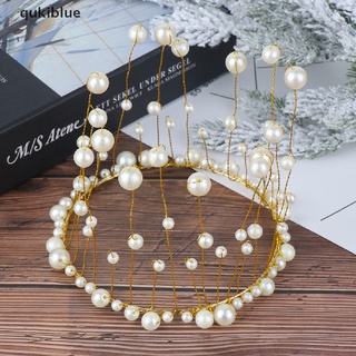 Qukiblue Crown Cake Topper Pearl Happy Birthday Cake Toppers Wedding Engagement Decor CL
