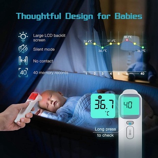arca frente termómetro infrarrojo pantalla lcd medición digital con fiebre alarma función de memoria sin contacto de temperatura corporal herramienta de medición para bebés adultos niños (3)