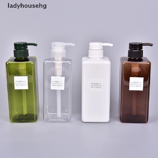 ladyhousehg 650ml plástico vacío bomba dispensador botella champú loción gel de ducha botella venta caliente