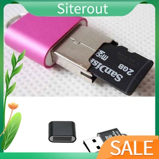 siterout.mx Portátil Mini USB 2.0 Micro SD TF T-Flash Memoria Adaptador Lector De Tarjetas