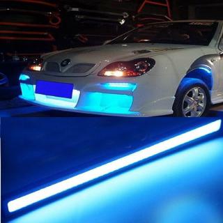 2 pzs Luces led cob super brillantes azules para coche drl/lámpara de conducción antiniebla impermeable dc 12v 17cm