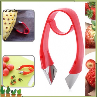 St acero inoxidable Fruit Corer multifuncional ahorro de trabajo removedor de tallo de fresa fácil de usar para la cocina