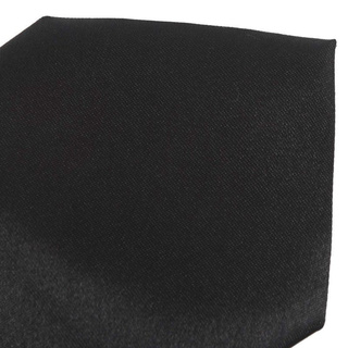 [venta caliente] corbata De Poliéster negra Lisa para hombre (5)