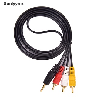 [sxm] aux macho 3,5 mm a 3 rca av audio video macho convertidor cable de tv cable adaptador de alambre uyk