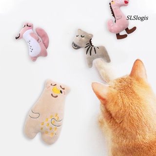 Smm pet Molar juguete de dibujos animados de animales de diseño con Catnip de felpa resistente a mordeduras de juguete para gatito (4)