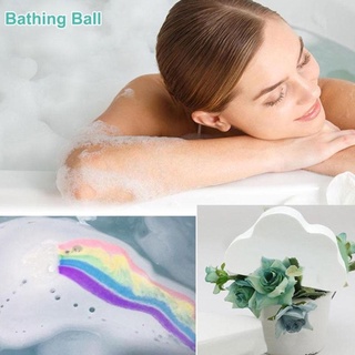 arco iris jabón nube de baño sal hidratante exfoliante limpieza multicolor bombas de baño piel cuerpo x0c1