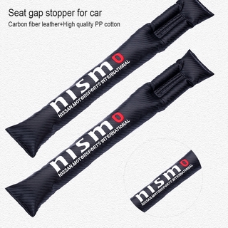 2 pzs nissan nismo de fibra de carbono bordado de cuero asiento de coche de rueda de rueda de soporte para enchufe