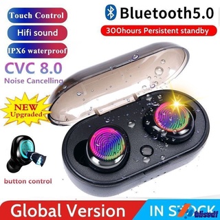 Y50 Audífonos Inalámbricos Bluetooth Estéreo TWS2 Manos Libres Táctiles Con Micrófono