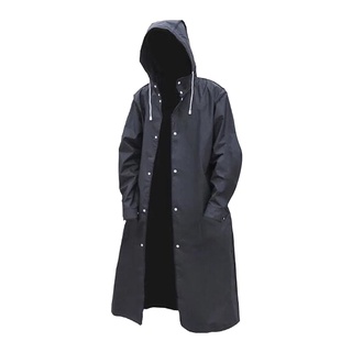 Reusable Raincoat EVA Womens Mens Jacket Poncho with Hood Hiking Rainwear (1)