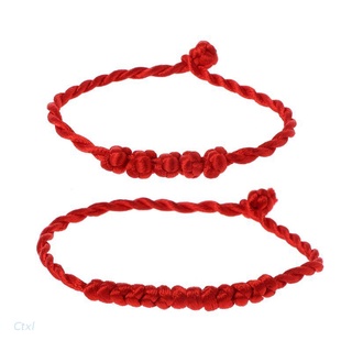 ctxl kabbalah cadena roja trenzada pulsera protección buena suerte contra la joyería de ojos