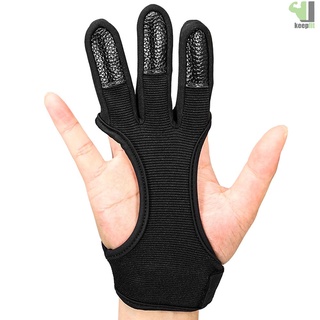 guantes protectores de cuero con tres dedos para disparar/cazar los pies/ahorrar